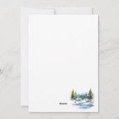 Waterverf Winter Camping Forest Outdoor Christmas Feestdagenkaart (Achterkant)