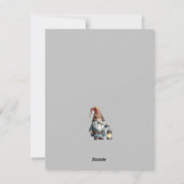 Waterverf Winter Christmas Gnome Foto Feestdagenkaart (Achterkant)