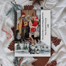 Waterverf Winter Christmas Gnome Foto