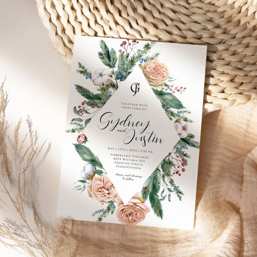 Waterverf Winter Christmas Lijst Wedding Party Kaart