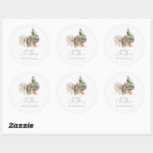 Waterverf Winter Cozy Kerstmis Ronde Sticker (Vel)