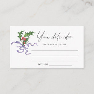 Waterverf winter Date night ideeën \ Date jar Informatiekaartje