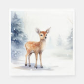 Waterverf Winter Fawn Servet (Voorkant)