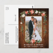 Waterverf "Winter Floral" met gehuwd hout Briefkaart (Voorkant / Achterkant)