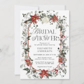 Waterverf Winter Floral Vrijgezellenfeest Kaart (Voorkant)