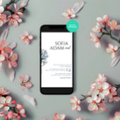 Waterverf Winter Floralr Trouwfeest Kaart