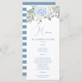 Waterverf Winter Flower Vrijgezellenfeest Menu (Voorkant / Achterkant)