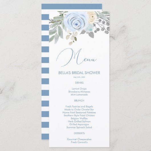 Waterverf Winter Flower Vrijgezellenfeest Menu