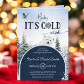 Waterverf Winter Forest Beer & Uil Baby shower