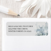 Waterverf Winter Forest en STAG Address Label (Insitu)