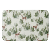 Waterverf Winter Forest Seamless Pattern Badmat (Voorkant)