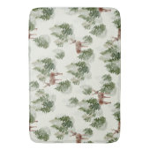 Waterverf Winter Forest Seamless Pattern Badmat (Voorkant Verticaal)