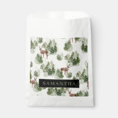 Waterverf Winter Forest Seamless Pattern Bedankzakje (Voorkant)