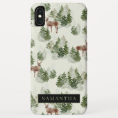 Waterverf Winter Forest Seamless Pattern Case-Mate iPhone Case (Achterkant)