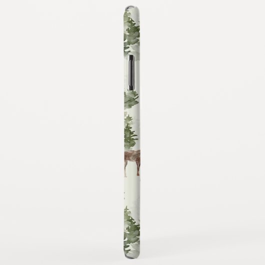 Waterverf Winter Forest Seamless Pattern Case-Mate iPhone Case (Achterkant/rechts)