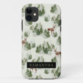 Waterverf Winter Forest Seamless Pattern Case-Mate iPhone Case (Achterkant)