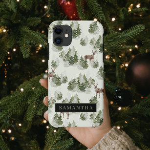 Waterverf Winter Forest Seamless Pattern Case-Mate iPhone Case