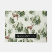 Waterverf Winter Forest Seamless Pattern Deurmat (Voorkant)