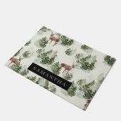 Waterverf Winter Forest Seamless Pattern Deurmat (Schuin)