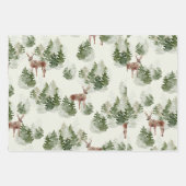Waterverf Winter Forest Seamless Pattern Inpakpapier Vel (Voorkant)