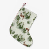 Waterverf Winter Forest Seamless Pattern Kleine Kerstsok (Voorkant (Hangend))