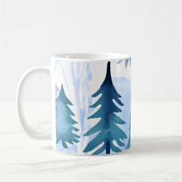 Waterverf Winter Forest Seamless Pattern Koffiemok
