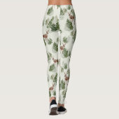 Waterverf Winter Forest Seamless Pattern Leggings (Achterkant)