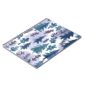 Waterverf Winter Forest Seamless Pattern Notitieboek (Linkerzijde)