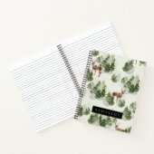 Waterverf Winter Forest Seamless Pattern Notitieboek (Binnen)