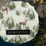 Waterverf Winter Forest Seamless Pattern Rond Kussen<br><div class="desc">Omarm de serene winterschoonheid met ons Waterverf Winterbos Naadloze Patroon. Dit prachtige ontwerp vangt de betoverende essentie van een met sneeuw bedekt bos,  perfect voor het toevoegen van een vleugje seizoensgebonden magie aan uw leven.</div>