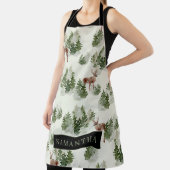 Waterverf Winter Forest Seamless Pattern Schort (Insitu)