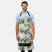 Waterverf Winter Forest Seamless Pattern Schort (Gedragen)