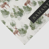 Waterverf Winter Forest Seamless Pattern Tissuepapier (Detail)