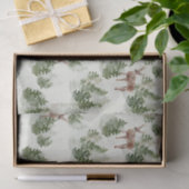 Waterverf Winter Forest Seamless Pattern Tissuepapier (Geschenk)