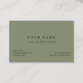 Waterverf Winter Forest Seamless Pattern Visitekaartje (Achterkant)