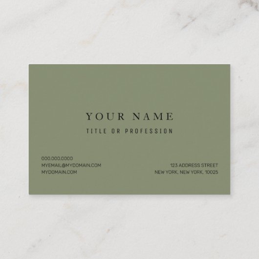 Waterverf Winter Forest Seamless Pattern Visitekaartje (Achterkant)