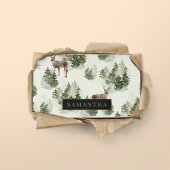 Waterverf Winter Forest Seamless Pattern Visitekaartje