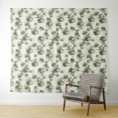 Waterverf Winter Forest Seamless Pattern Wandkleed (In Situ (horizontaal))