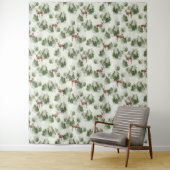 Waterverf Winter Forest Seamless Pattern Wandkleed (In situ)