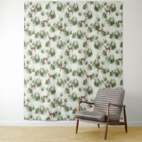 Waterverf Winter Forest Seamless Pattern