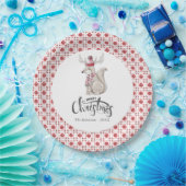 Waterverf Winter Fox Kerstfeest Papieren Bordje (Feest)