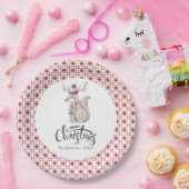 Waterverf Winter Fox Kerstfeest Papieren Bordje (Feest)