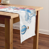 Waterverf Winter Gelukkig kerstfeest Ilustratie Korte Tafelloper (Voorbeeld)