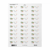 Waterverf Winter geslacht onthulling Etiket (Full Sheet)