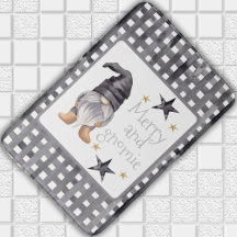 Waterverf Winter Gnome op Buffalo Check Christmas