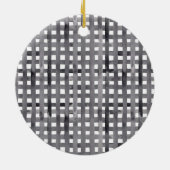 Waterverf Winter Gnome op Buffalo Check Christmas Keramisch Ornament (Achterkant)