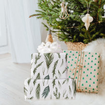 Waterverf Winter Green Seamless Pattern