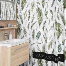 Waterverf Winter Green Seamless Pattern