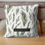 Waterverf Winter Green Seamless Pattern Kussen<br><div class="desc">Waterverf Winter Green Seamless Pattern</div>