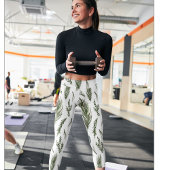 Waterverf Winter Green Seamless Pattern Leggings